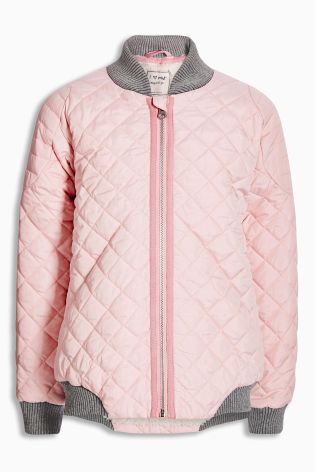 Pink Quilted Bomber (3-16yrs)